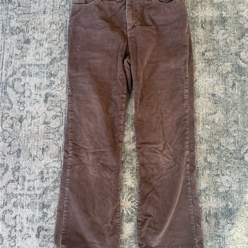 Vintage 90's Y2K Brown Corduroy Trousers By Newport News Relaxed Fit Basics - Picture 2 of 8
